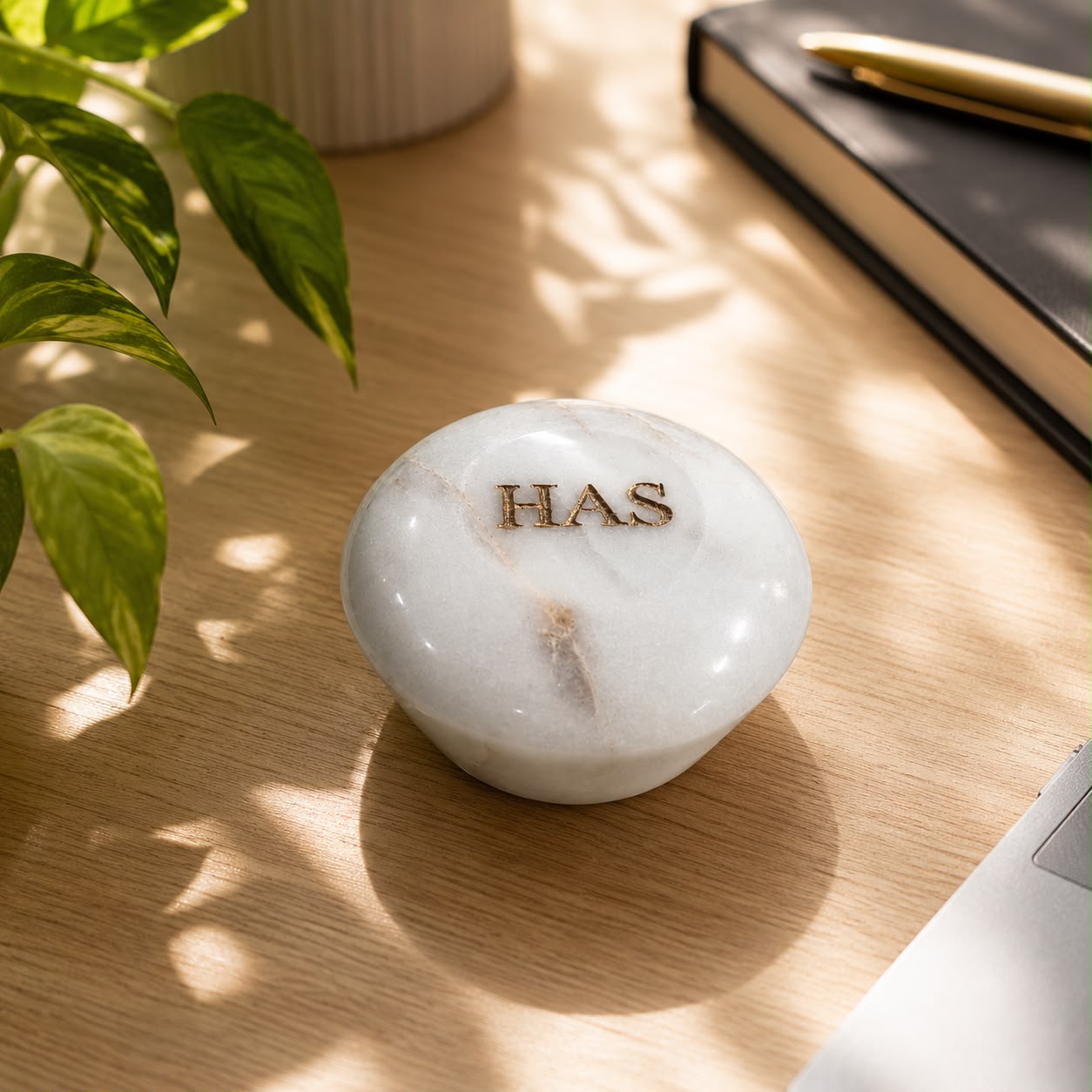 Personalized Marble Paper Weight – Custom Name Engraved | Premium Natural Marble Desk Accessory