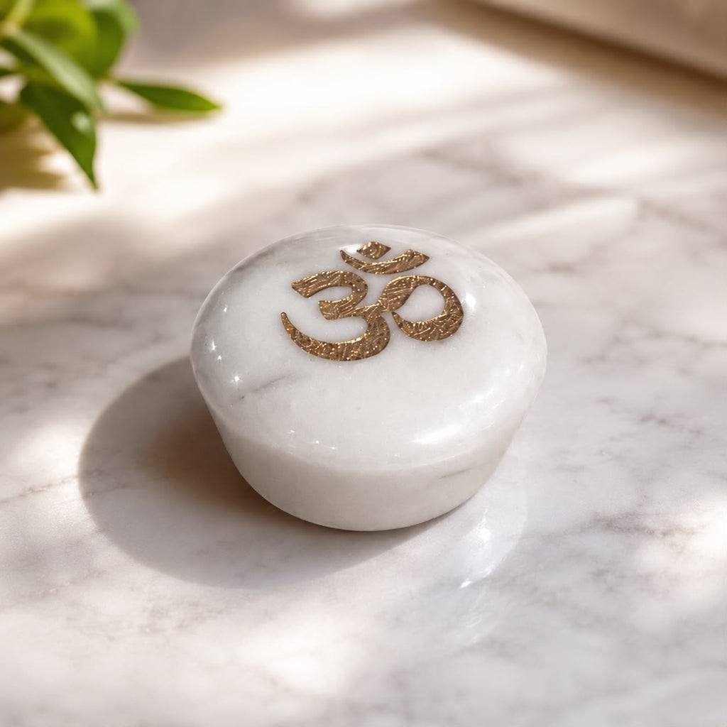 Personalized Marble Paper Weight – Custom Name Engraved | Premium Natural Marble Desk Accessory